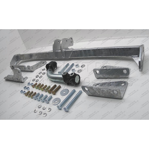 H060A GALIA Полностью оцинкованный фаркоп на Hyundai Santa Fe 2001-2006, в т.ч. Santa Fe Classic 2007-2013. Тип шара: A. Установка без снятия и выреза бампера. Нагрузки: 2300/92 кг, масса фаркопа 18,42 кг
