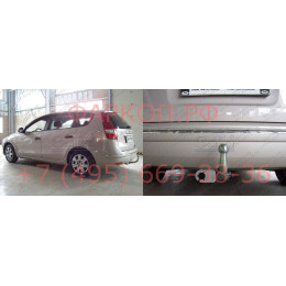 H076A GALIA Полностью оцинкованный фаркоп на Hyundai i30 универсал 2007-2012. Тип шара: A. Невидимый вырез бампера. Нагрузки: 1500/80 кг, масса фаркопа 14,52 кг