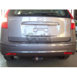 H076A GALIA Полностью оцинкованный фаркоп на Hyundai i30 универсал 2007-2012. Тип шара: A. Невидимый вырез бампера. Нагрузки: 1500/80 кг, масса фаркопа 14,52 кг