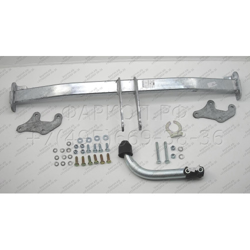 H076A GALIA Полностью оцинкованный фаркоп на Hyundai i30 универсал 2007-2012. Тип шара: A. Невидимый вырез бампера. Нагрузки: 1500/80 кг, масса фаркопа 14,52 кг