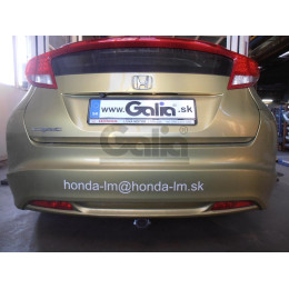 H090A GALIA Полностью оцинкованный фаркоп на Honda Civic хетчбек 5 дверей 2012-2017. Подрозетник убирается за бампер. Тип шара: A. Невидимый вырез бампера. 