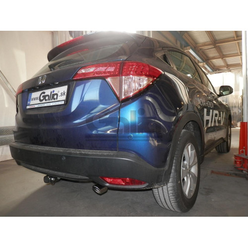 H097A GALIA Полностью оцинкованный фаркоп на Honda HR-V 2014-2021. Подрозетник убирается за бампер. Тип шара: A. Невидимый вырез бампера. Нагрузки: 1600/80 кг, масса фаркопа 13,22 кг