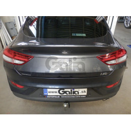 H116A GALIA Полностью оцинкованный фаркоп на Hyundai i30 Fastback 2017-. Тип шара: A. Установка без снятия и выреза бампера. Нагрузки: 1600/85 кг, масса фаркопа 14,1