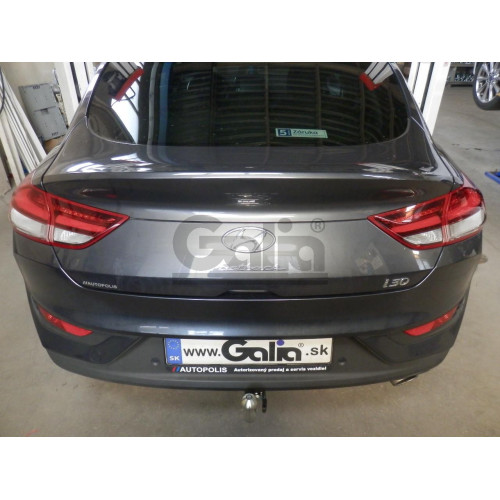 H116A GALIA Полностью оцинкованный фаркоп на Hyundai i30 Fastback 2017-. Тип шара: A. Установка без снятия и выреза бампера. Нагрузки: 1600/85 кг, масса фаркопа 14,12 кг