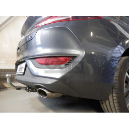 H116A GALIA Полностью оцинкованный фаркоп на Hyundai i30 Fastback 2017-. Тип шара: A. Установка без снятия и выреза бампера. Нагрузки: 1600/85 кг, масса фаркопа 14,1
