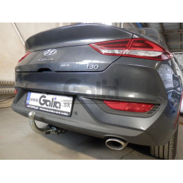 H116A GALIA Полностью оцинкованный фаркоп на Hyundai i30 Fastback 2017-. Тип шара: A. Установка без снятия и выреза бампера. Нагрузки: 1600/85 кг, масса фаркопа 14,1