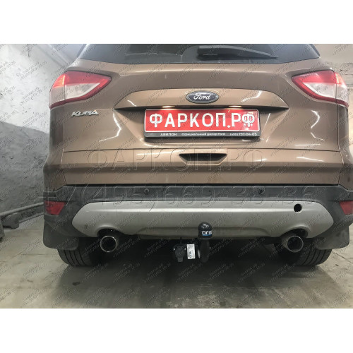 3976-A ORIS Фаркоп на Ford Kuga 2013-2019 без выреза в бампере. Тип шара: A. Нагрузки: 2000/100 кг, масса фаркопа 22,5 кг (без электрики в комплекте)