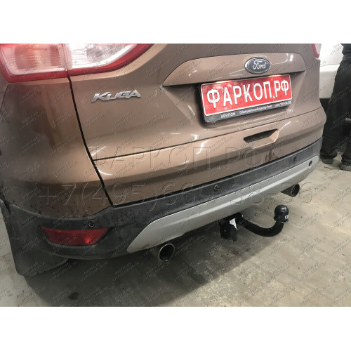 3976-A ORIS Фаркоп на Ford Kuga 2013-2019 без выреза в бампере. Тип шара: A. Нагрузки: 2000/100 кг, масса фаркопа 22,5 кг (без электрики в комплекте)