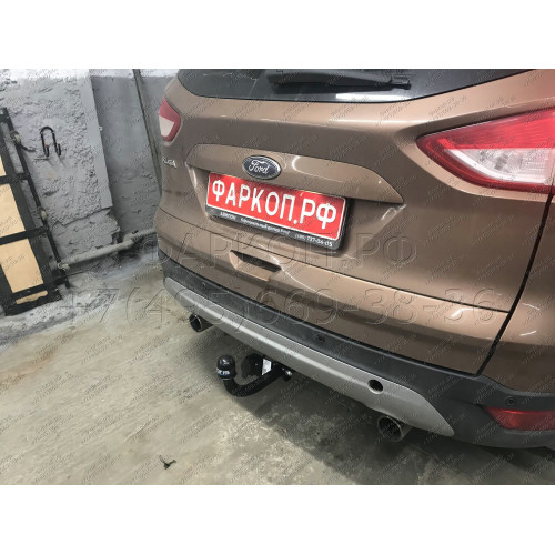 3976-A ORIS Фаркоп на Ford Kuga 2013-2019 без выреза в бампере. Тип шара: A. Нагрузки: 2000/100 кг, масса фаркопа 22,5 кг (без электрики в комплекте)