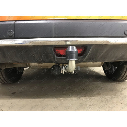 N055C GALIA Полностью оцинкованный фаркоп на Nissan X-Trail T32 2014-2022, Renault Koleos 2016-2020. Тип шара: C (горизонтальный съемный). Без выреза бампера. Нагрузки: 2000/100 кг, масса фаркопа 22,07 кг