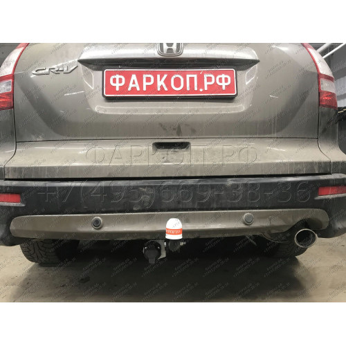 7610 Трейлер Фаркоп для Honda CR-V 2007-2012. Требуется подрезка бампера. Тип шара: A. Нагрузки: 1100/50 кг, масса фаркопа 16,4 кг (без электрики в комплекте)
