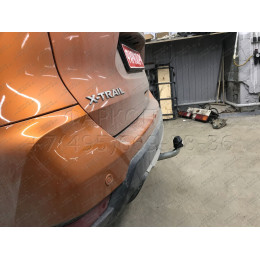 N055C GALIA Полностью оцинкованный фаркоп на Nissan X-Trail T32 2014-2022, Renault Koleos 2016-2020. Тип шара: C (горизонтальный съемный). Без выреза бампера. Нагрузки: 2000/