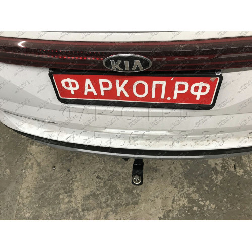 TCU00181 ТСС Фаркоп на Kia Carnival 2021-. Требуется подрезка бампера. Тип шара: E (шаровый узел под американский квадрат). Нагрузки: 1500/100 кг