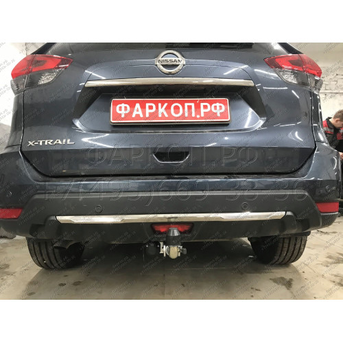 N055C GALIA Полностью оцинкованный фаркоп на Nissan X-Trail T32 2014-2022, Renault Koleos 2016-2020. Тип шара: C (горизонтальный съемный). Без выреза бампера. Нагрузки: 2000/100 кг, масса фаркопа 22,07 кг