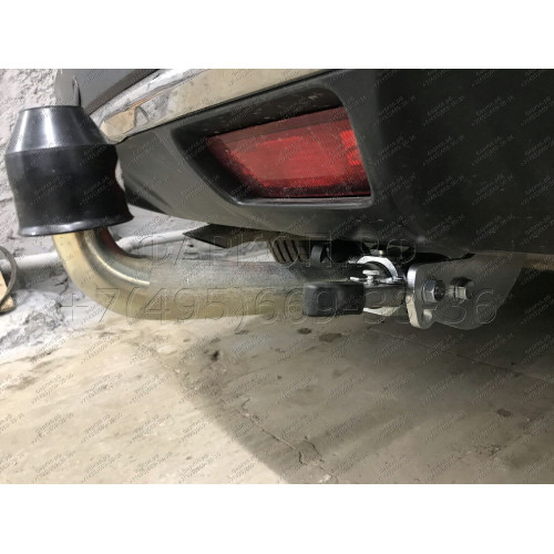 N055C GALIA Полностью оцинкованный фаркоп на Nissan X-Trail T32 2014-2022, Renault Koleos 2016-2020. Тип шара: C (горизонтальный съемный). Без выреза бампера. Нагрузки: 2000/100 кг, масса фаркопа 22,07 кг