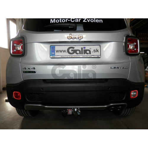 J011C GALIA Полностью оцинкованный фаркоп на Jeep Renegade 2014-, FIAT 500X 2014-, Jeep Compass 2017-. Тип шара: C (горизонтальный съемный). Требуется вырез в бампере. Нагрузки: 1750/100 кг, масса фаркопа 17,87 кг