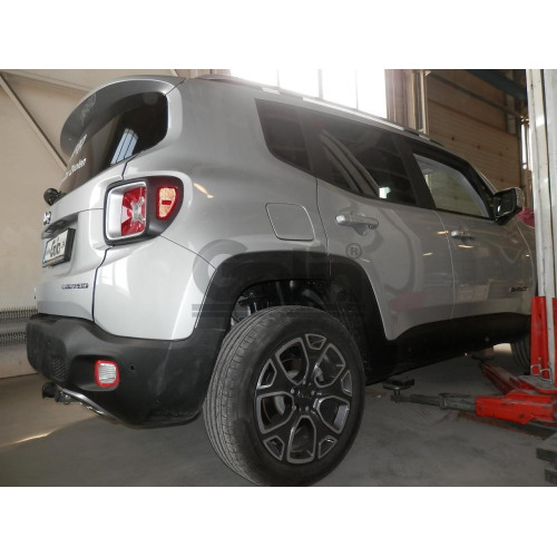 J011C GALIA Полностью оцинкованный фаркоп на Jeep Renegade 2014-, FIAT 500X 2014-, Jeep Compass 2017-. Тип шара: C (горизонтальный съемный). Требуется вырез в бампере. Нагрузки: 1750/100 кг, масса фаркопа 17,87 кг
