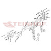 K-036 STEINHOF Фаркоп на Hyundai Santa Fe III (DM) 09/2012-2018, Kia Sorento II 11/2012-2020. Требуется подрезка бампера. Тип шара: AV (вертикальное быстросъемное крепление шара на ключе). Нагрузки: 2500/100 кг, масса фаркопа 21,7 кг (без электрики в комп