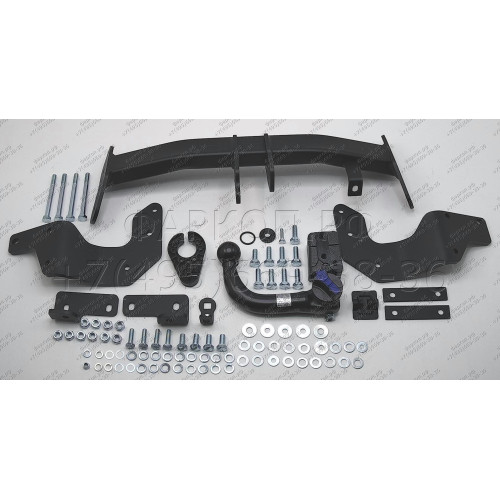 K-036 STEINHOF Фаркоп на Hyundai Santa Fe III (DM) 09/2012-2018, Kia Sorento II 11/2012-2020. Требуется подрезка бампера. Тип шара: AV (вертикальное быстросъемное крепление шара на ключе). Нагрузки: 2500/100 кг, масса фаркопа 21,7 кг (без электрики в комп