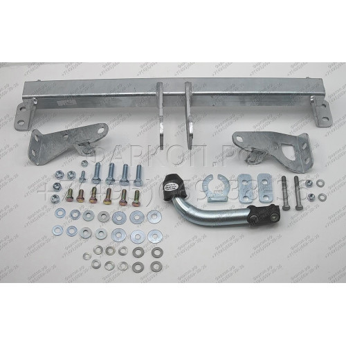 K0506A GALIA Полностью оцинкованный фаркоп на Kia Sorento MQ4 2020-, Hyundai Santa Fe 2020-2023. Тип шара: A. Установка без выреза бампера. Нагрузки: 2600/120 кг, масса фаркопа 17 кг