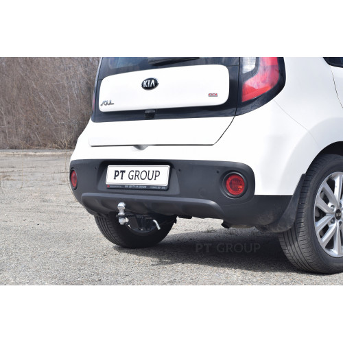 KSL-13-991122.00 PT GROUP Фаркоп на Kia Soul 2014-2019 без подрезки бампера. Тип шара: E (легкосъемный шар под квадрат). Нагрузки: 1500/80 кг, масса фаркопа 16,2 кг (без электрики в комплекте)