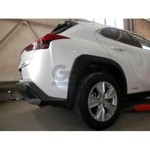 L026A GALIA Полностью оцинкованный фаркоп на Lexus UX 2018-. Подрозетник убирается за бампер. Тип шара: A. Невидимый вырез бампера. Нагрузки: 1200/80 кг, масса фаркопа 14,52 кг