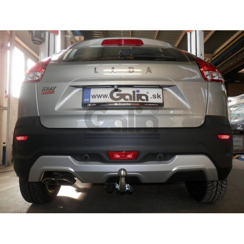 L029C GALIA Полностью оцинкованный фаркоп на Lada XRAY 2015-2022, Lada XRAY Cross 2018-2022. Тип шара: C (горизонтальный съемный). Установка без снятия и выреза бампера. Нагрузки: 1150/50 кг, масса фаркопа 14,47 кг