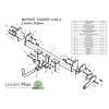 L202-A Лидер-плюс ТСУ для Land Rover Freelander 1 1998-2006 без снятия и выреза бампера. Нагрузки: 1500/75 кг, масса фаркопа 20,84 кг (без электрики в комплекте)
