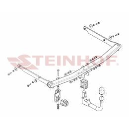 M-020 STEINHOF Фаркоп на Mazda 3 хетчбек 2003-2009 (без подрезки бампера), Mazda 3 седан 2003-2009 (требуется подрезка бампера), Mazda 3 хетчбек 2009-2014 (требуется подре