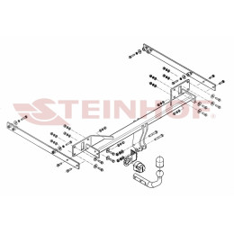 M-115 STEINHOF Фаркоп на Mercedes E-Class универсал s212 2009-2016 без подрезки бампера. Тип шара: A. Нагрузки: 2100/90 кг, масса фаркопа 22,6 кг (без электрики в компле