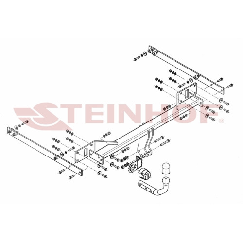 M-115 STEINHOF Фаркоп на Mercedes E-Class универсал s212 2009-2016 без подрезки бампера. Тип шара: A. Нагрузки: 2100/90 кг, масса фаркопа 22,6 кг (без электрики в комплекте)
