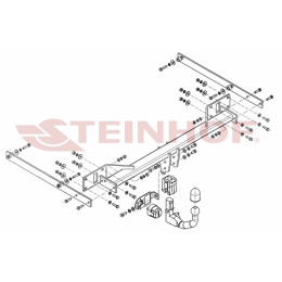 M-118 STEINHOF Фаркоп на Mercedes E-Class седан w212, кроме AMG 2009-2016 без подрезки бампера. Тип шара: AV (вертикальное быстросъемное крепление шара на ключе). На