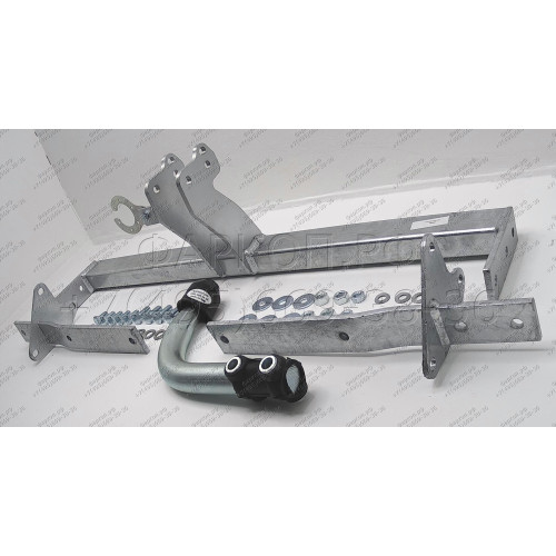 M113A GALIA Полностью оцинкованный фаркоп на Mercedes A-Class w169 2004-2012, Mercedes B-Class w245 2005-2011. Подрозетник убирается за бампер. Тип шара: A. Невидимый вырез бампера. Нагрузки: 1500/75 кг, масса фаркопа 15,02 кг