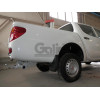 M120C GALIA Полностью оцинкованный фаркоп на Mitsubishi L200 1996-2006, 2006-2015, 2015-2023, FIAT Fullback 2016-2019. Тип шара: C (горизонтальный съемный). Без выреза бампера. Нагрузки: 3100/125 кг, масса фаркопа 29,35 кг