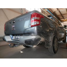 M120C GALIA Полностью оцинкованный фаркоп на Mitsubishi L200 1996-2006, 2006-2015, 2015-2023, FIAT Fullback 2016-2019. Тип шара: C (горизонтальный съемный). Без выреза бампера. На