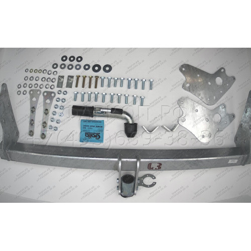 M120C GALIA Полностью оцинкованный фаркоп на Mitsubishi L200 1996-2006, 2006-2015, 2015-2023, FIAT Fullback 2016-2019. Тип шара: C (горизонтальный съемный). Без выреза бампера. Нагрузки: 3100/125 кг, масса фаркопа 29,35 кг