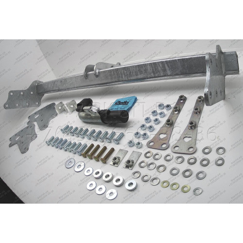 M120C GALIA Полностью оцинкованный фаркоп на Mitsubishi L200 1996-2006, 2006-2015, 2015-2023, FIAT Fullback 2016-2019. Тип шара: C (горизонтальный съемный). Без выреза бампера. Нагрузки: 3100/125 кг, масса фаркопа 29,35 кг