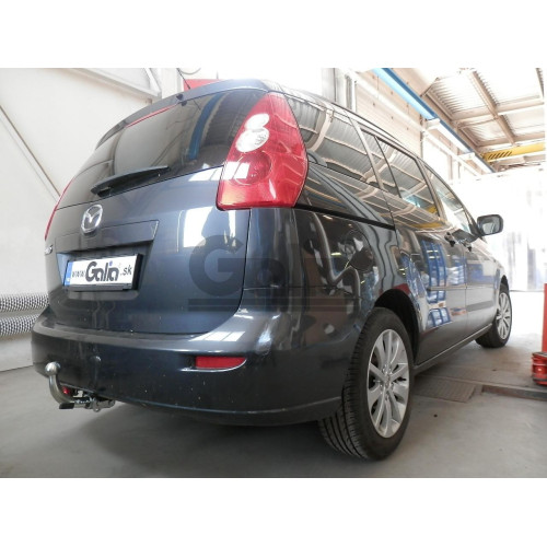 M124C GALIA Полностью оцинкованный фаркоп на Mazda 5 2005-2010, 2010-2015. Подрозетник убирается за бампер. Тип шара: C (горизонтальный съемный). Невидимый вырез бампера. Нагрузки: 1600/75 кг, масса фаркопа 18,36 кг