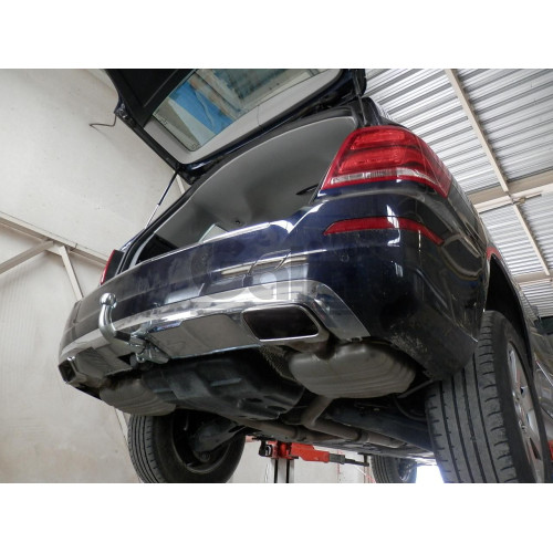 M127C GALIA Полностью оцинкованный фаркоп на Mercedes GLK-Class x204 2008-2015. Подрозетник убирается за бампер. Тип шара: C (горизонтальный съемный). Невидимый вырез бампера. Нагрузки: 2500/100 кг, масса фаркопа 20,37 кг