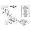 M308-BA TAVIALS ТСУ для Mazda CX-5 2012-2017 без выреза бампера. Тип шара: C (оцинкованный, съемный). Нагрузки: 1200/75 кг, масса фаркопа 15,2 кг (без электрики в комплекте)