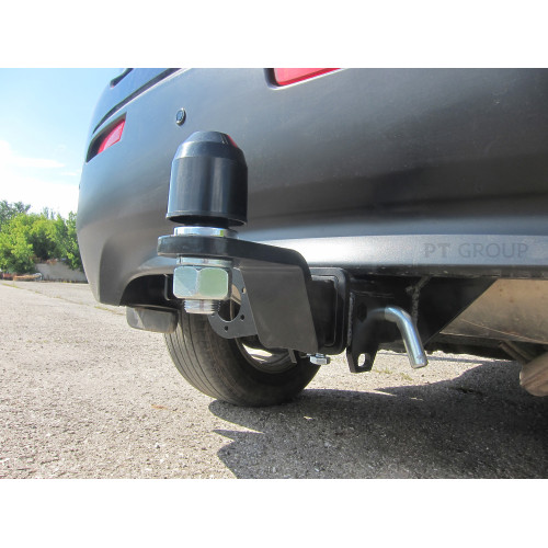 MAS-10-991122.00 PT GROUP Фаркоп на Mitsubishi ASX 2010-2022 без подрезки бампера. Тип шара: E (легкосъемный шар под квадрат). Нагрузки: 1600/80 кг, масса фаркопа 17 кг (без электрики в комплекте)