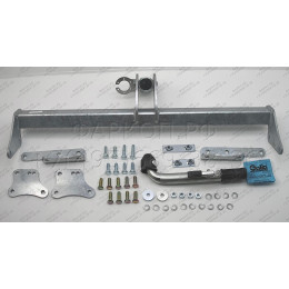N055C GALIA Полностью оцинкованный фаркоп на Nissan X-Trail T32 2014-2022, Renault Koleos 2016-2020. Тип шара: C (горизонтальный съемный). Без выреза бампера. Нагрузки: 2000/