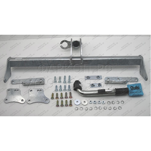 N055C GALIA Полностью оцинкованный фаркоп на Nissan X-Trail T32 2014-2022, Renault Koleos 2016-2020. Тип шара: C (горизонтальный съемный). Без выреза бампера. Нагрузки: 2000/100 кг, масса фаркопа 22,07 кг