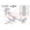 N122-BA TAVIALS ТСУ для Nissan X-Trail T32 2014-2022 без выреза бампера. Тип шара: C (оцинкованный, съемный). Нагрузки: 2000/75 кг, масса фаркопа 20,54 кг (без электрики в комплекте)