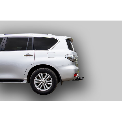 N124-F Лидер-плюс ТСУ для Nissan Patrol Y62 2010-2025 без снятия и выреза бампера. Тип шара: F. Нагрузки: 2000/100 кг, масса фаркопа 23,9 кг (без электрики в комплекте)