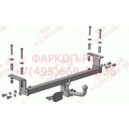 NS 13 AVTOS Фаркоп на Nissan Qashqai 2007-2014. Необходима подрезка бампера. Тип шара: A. Нагрузки: 1200/75 кг, масса фаркопа 13,6 кг (без электрики в комплекте)