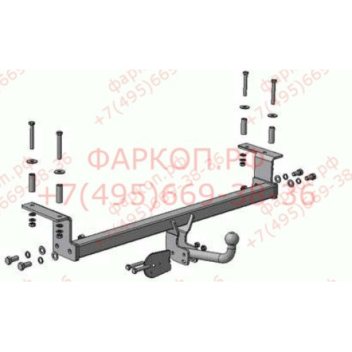 NS 13 AVTOS Фаркоп на Nissan Qashqai 2007-2014. Необходима подрезка бампера. Тип шара: A. Нагрузки: 1200/75 кг, масса фаркопа 13,6 кг (без электрики в комплекте)