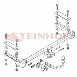 O-112 STEINHOF Фаркоп на Opel Astra II (G) седан/хетчбек 5 дверей 03/1998-2009, Astra II (G) хетчбек 3 двери 2000-2005 без подрезки бампера. Тип шара: A. Нагрузки: 1500/75 кг, мас