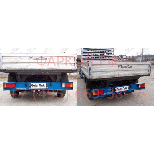 O046C GALIA Полностью оцинкованный фаркоп на Opel Movano A 1999-2010, Renault Master 1998-2010 платформа. Тип шара: C (горизонтальный съемный). Установка без снятия и выреза бампера. Нагрузки: 2300/100 кг, масса фаркопа 24,36 кг