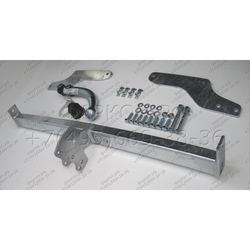 P029A GALIA Полностью оцинкованный фаркоп на Peugeot 206 хетчбек 2003-2010. Подрозетник убирается за бампер. Тип шара: A. Невидимый вырез бампера. Нагрузки: 1100/50 кг, масса фаркопа 12,72 кг